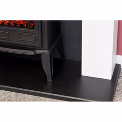 Adam Chester Fireplace in Pure White with Ripon Electric Stove in Black, 39 Inch