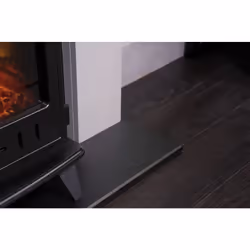 Adam Chester Stove Suite in Pure White with Aviemore Electric Stove in Black, 39 Inch