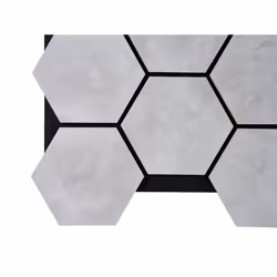 Fuse Acoustic Wooden Hexagon Wall Panel in Concrete Effect