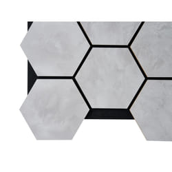 Fuse Acoustic Wooden Hexagon Wall Panel in Concrete Effect