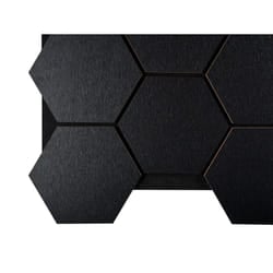 Fuse Acoustic Wooden Hexagon Wall Panel in Black Oak