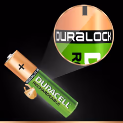 Duracell Recharge Plus Type AAA Batteries 750 Mah, Pack of 4