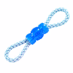 1 x Dog Toy Rope Puppy Pull Vinyl Tug Fetch 210mm Super Strong - Assorted Colours