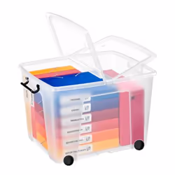 Strata HW676, Storage box, Black, Transparent, Rectangular, Polypropylene (PP), Monochromatic, Indoor