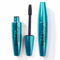 Mega Lash Water Resistant Mascara Duo 2 Pieces - Vegan, Ultra Black, Water Resistant, Hard wearing, Smudge-Proof, Lash Buildi ...