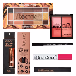 Enamoured Full Face Cosmetic 8 Piece Gift Set - Full Size Products for Eyes, Face & Lips - Perfect for Makeup Lovers - Vegan ...