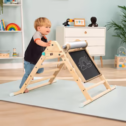 TP Active-Tots Pikler Style Wooden Climbing Triangle With Wooden Play Easel - FSC certified