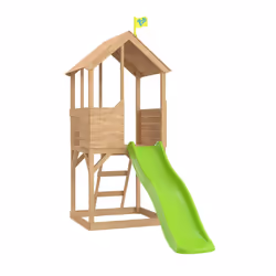 TP Treehouse Wooden Play Tower with Wavy Slide - FSC certified