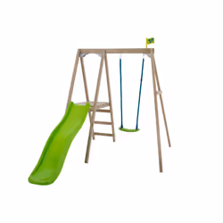 TP Forest Multiplay Single Wooden Swing & Slide Set - FSC certified