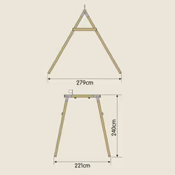 Build Your Own TP Knightswood Single Wooden Swing Frame - FSC certified