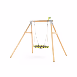 TP Toys Eagle Wooden Swing Set With Giant Nest Swing Ages 3 Years+ Colour Yellow/Black