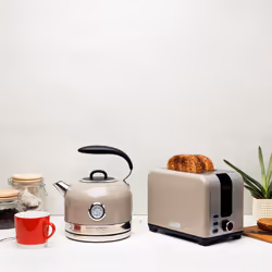 Haden Jersey Putty Retro Traditional Kettle 1.5L Cordless, Stainless Steel 3000W