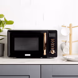 Haden Salcombe 800W Black & Copper Microwave 20L 2 Year Guarantee