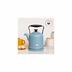 Haden Highclere Cordless Kettle - Traditional Electric Fast Boil Kettle, 3000W, 1.5 Litre, Blue - CE24