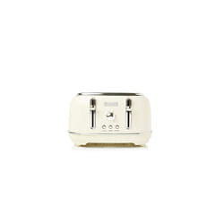 Haden Highclere Toaster - Electric Stainless-Steel Toaster with Reheat and Defrost Functions, Four Slice, Cream - SF094