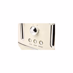 Haden Highclere Toaster - Electric Stainless-Steel Toaster with Reheat and Defrost Functions, Four Slice, Cream - SF094