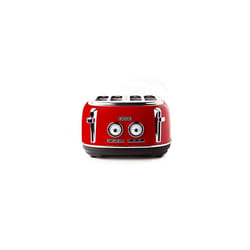 Haden Jersey Toaster  Retro Electric Stainless-Steel Toaster with Reheat and Defrost Functions  1370-1630W, 220-240V, 4 Slice, Red - CD40