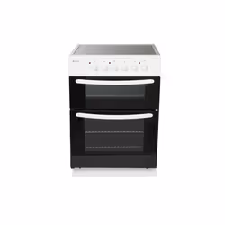 Haden HE60DOMW, Freestanding cooker, Black, White, Rotary, Ceramic, 4 zone(s), Ceramic