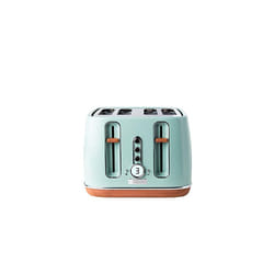 Haden Dorchester Toaster  Modern LCD Display Digital Four Slice Toaster With Wood Effect Finish, Matt Sage Green cd58