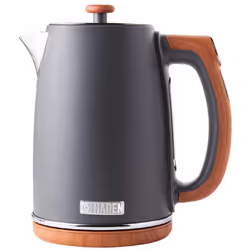 Haden Dorchester Digital Variable Temperature Kettle With Wood Effect Finish, Fast Boil, 3000W, 1.7Litre, Matt Grey CD47