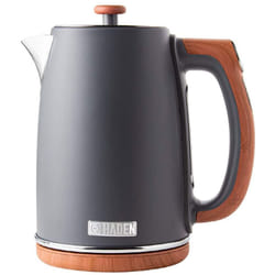 Haden Dorchester Digital Variable Temperature Kettle With Wood Effect Finish, Fast Boil, 3000W, 1.7Litre, Matt Grey CD47