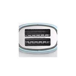 Haden Heritage Blue Toaster 2 Slice - Stainless Steel Housing - Retro Looking Toaster - Reheat, Cancel and Defrost Functions