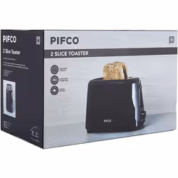Pifco 700W 2 Slice Toaster, Black