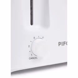Pifco 4 Slice Toaster - Dual Control - Variable Browning Bread Toast Settings - 1400W White