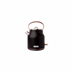 Haden Heritage Black & Copper Cordless Kettle - Traditional Electric Fast Boil Kettle - 3000W, 1.7 Litre
