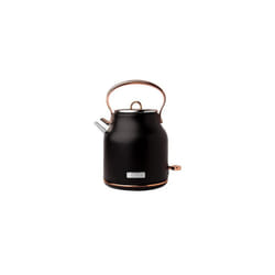 Haden Heritage Black & Copper Cordless Kettle - Traditional Electric Fast Boil Kettle - 3000W, 1.7 Litre