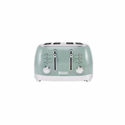 Bristol Green 4 Slice Toaster - Extra Wide Slots, Dual Browning Control, Stainless Steel Housing with Sage Green Finish, For  ...