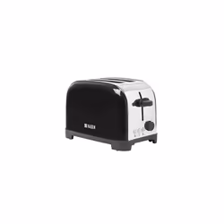 Iver Black Toaster 2 Slice - Compact Design with 6 Browning Settings & Anti-Jam Function - 2 Slice Toaster Wide Slot - Easy t ...