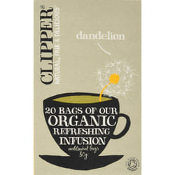 Clipper Organic Dandelion Infusion 20 Bags (Pack of 6, Total 120 Teabags)