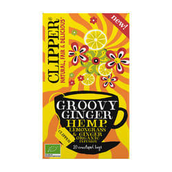 CLIPPER Groovy Ginger - Hemp, Lemongrass & Ginger 20's (Pack of 4)