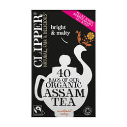 CLIPPER Fairtrade Organic Assam 40 Teabags 40's (Pack of 6)