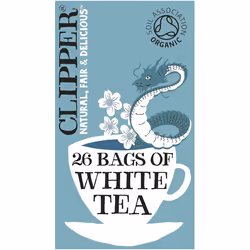 Clipper Organic White 26 Teabags (Pack of 6, Total 156 Teabags)