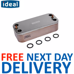 Ideal Evo/Independent/Isar/Logic/Esprit 2 35kW DHW Plate Heat Exchanger 175419