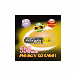 Lloytron NIMH AccuReady Rechargeable AAA Batteries | 4PK | 550mAh