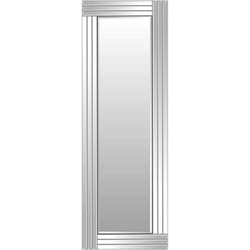 Trevina Full Length Silver Glass Framed Bevelled Wall Mirror (48x16)