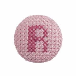Cross Stitch Alphabet Buttons  Light Pink on Ivory Letter R - each