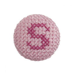 Cross Stitch Alphabet Buttons  Light Pink on Ivory Letter S - each