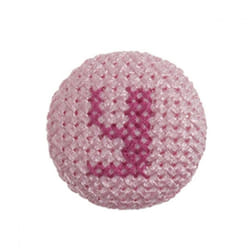 Cross Stitch Alphabet Buttons  Light Pink on Ivory Letter Y - each