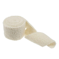 Minerva 80mm Faux Sheepskin Trim Cream - per 2 metre roll
