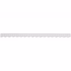 Minerva 12mm Nylon Lace Trim White - per metre