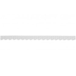 Minerva 12mm Nylon Lace Trim White - per metre