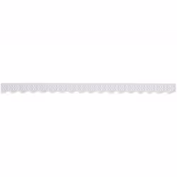 Minerva 12mm Nylon Lace Trim Cream - per metre