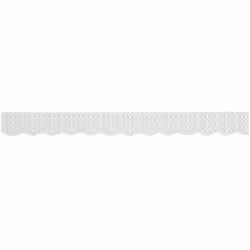 Minerva 20mm Nylon Lace Trim White - per metre