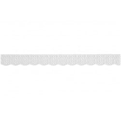 Minerva 20mm Nylon Lace Trim White - per metre
