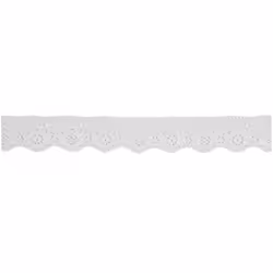 Minerva 30mm Nylon Lace Trim White - per metre