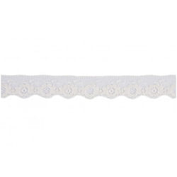 Minerva 30mm Nylon Lace Trim Cream - per metre